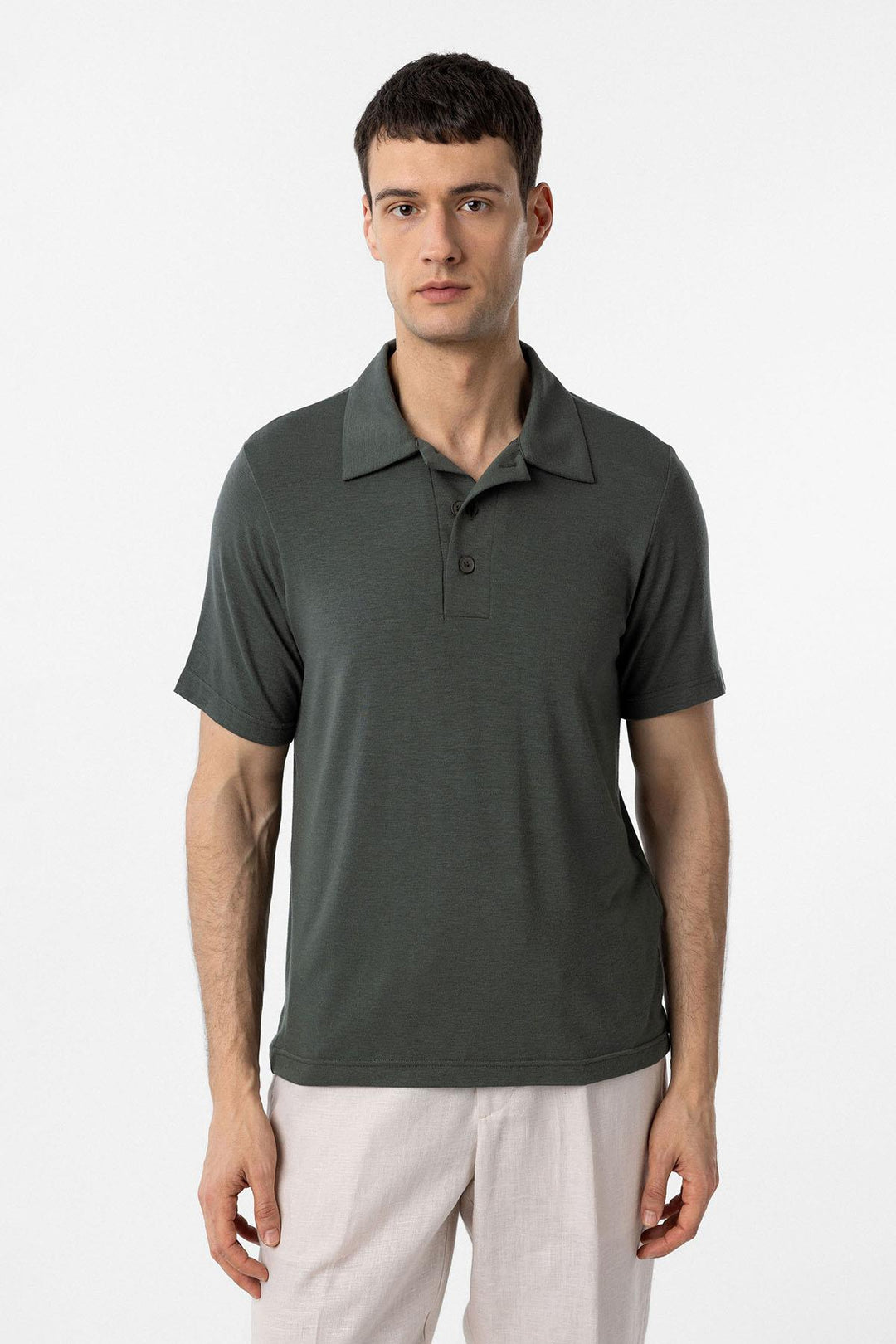 ANT Antioch Haki Regular Fit Polo Neck Men's T-Shirt - Floreşti