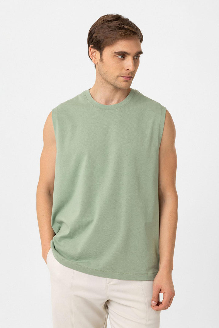ANT Antioch Haki Relaxed Fit Men's Sleeveless T-Shirt - Como