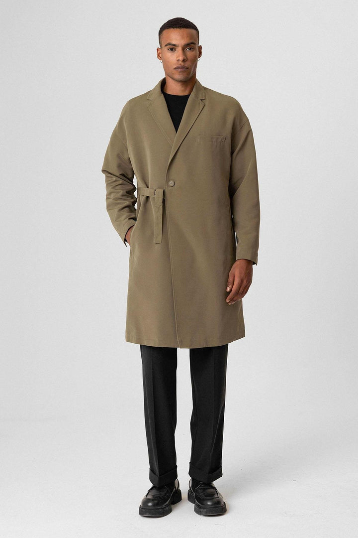 ANT Men's Trench Coat with Buckle Detail - Rovereto