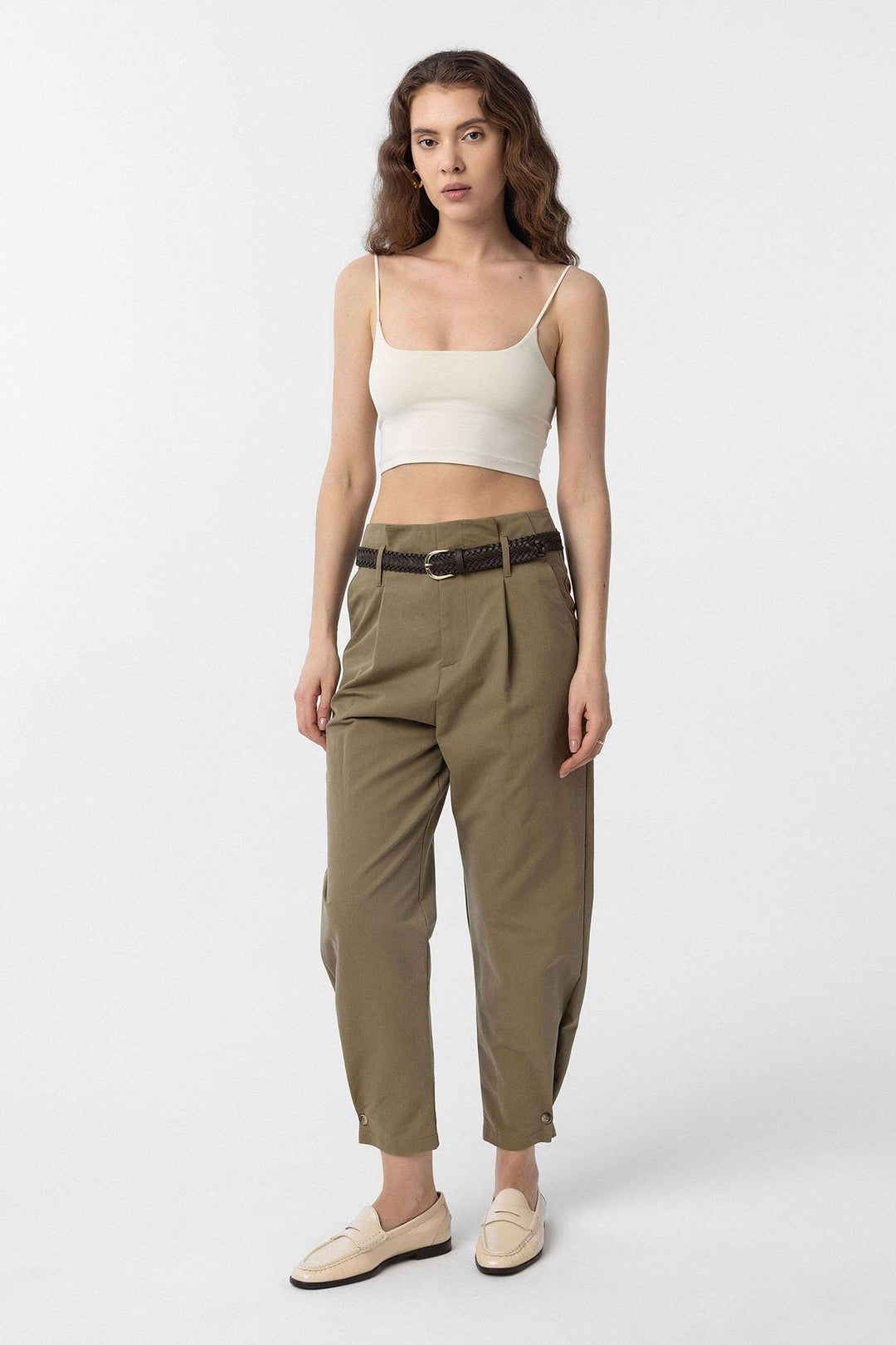 ANT Antioch High Waisted Buttoned Flare Women's Pants - Saint-Quentin