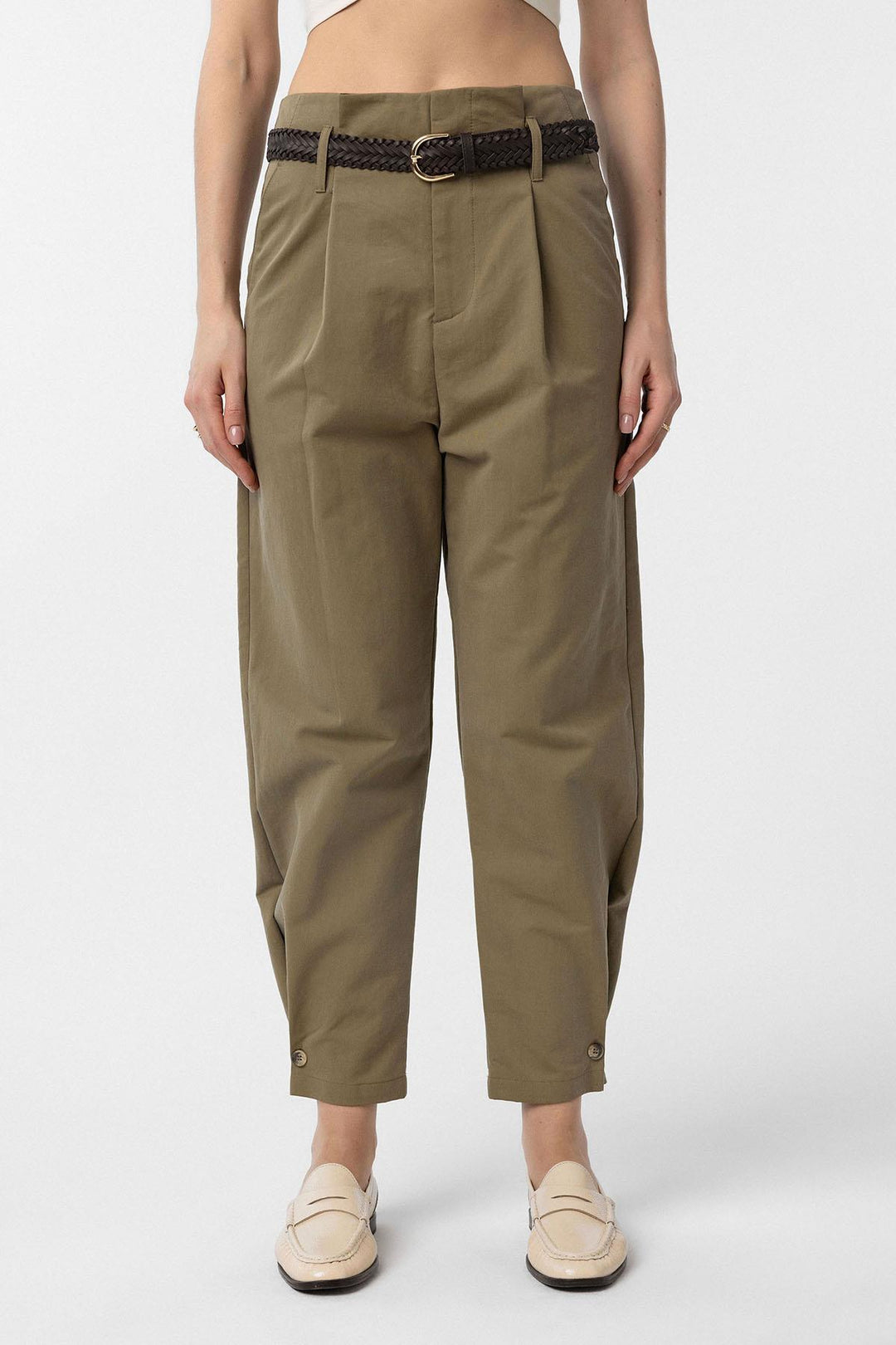 ANT Antioch High Waisted Buttoned Flare Women's Pants - Saint-Quentin