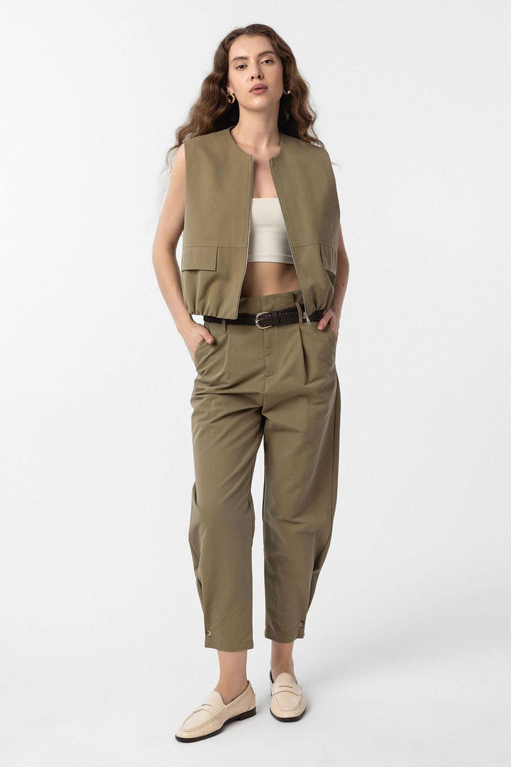 ANT Antioch High Waisted Buttoned Flare Women's Pants - Saint-Quentin
