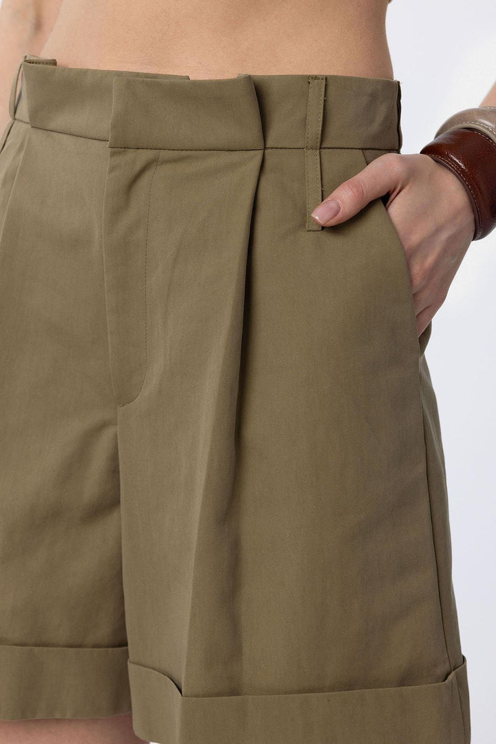 ANT Antioch High Waisted Belted Women's Bermuda Shorts - Grand Junction