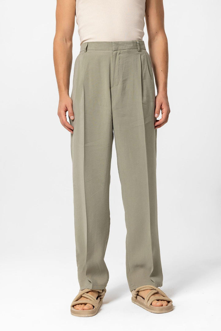 ANT High Waist Pleated Baggy Men's Pants - Fano