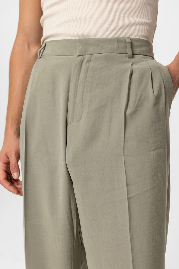 ANT High Waist Pleated Baggy Men's Pants - Fano