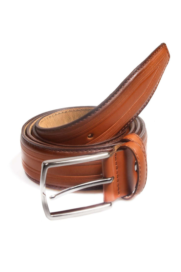 FST Genuine Leather Men's Belt Accessory 779KAF134-49 Tan - Culiacán
