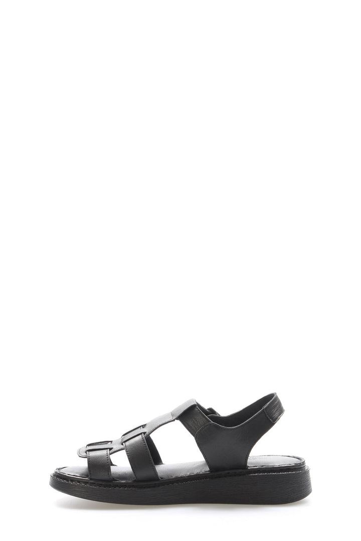FST Genuine Leather Women's Classic Sandal 972ZA453 Black - Buchholz in der Nordheide