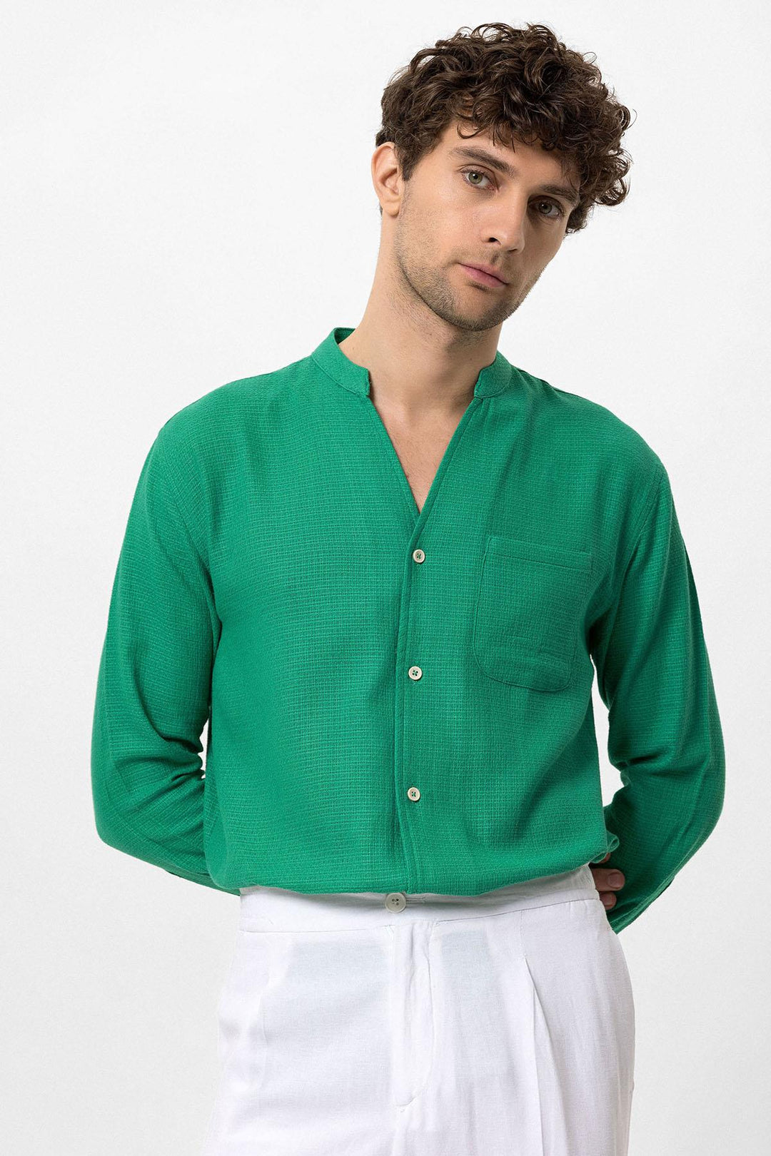 ANT Judge Collar Knitted Textured Men's Shirt - Kerpen