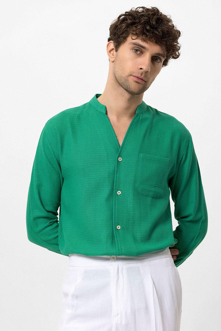 ANT Judge Collar Knitted Textured Men's Shirt - Kerpen