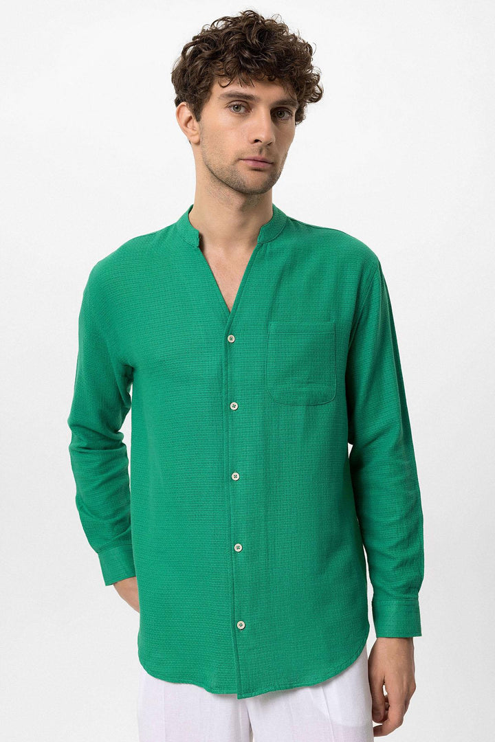 ANT Judge Collar Knitted Textured Men's Shirt - Kerpen