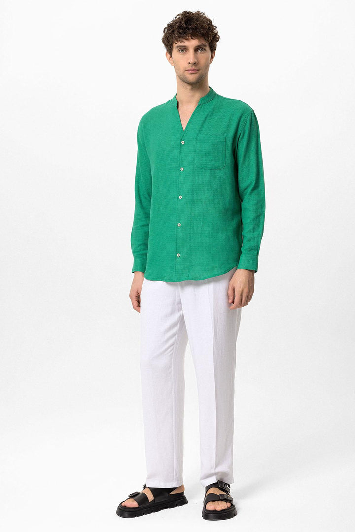 ANT Judge Collar Knitted Textured Men's Shirt - Kerpen