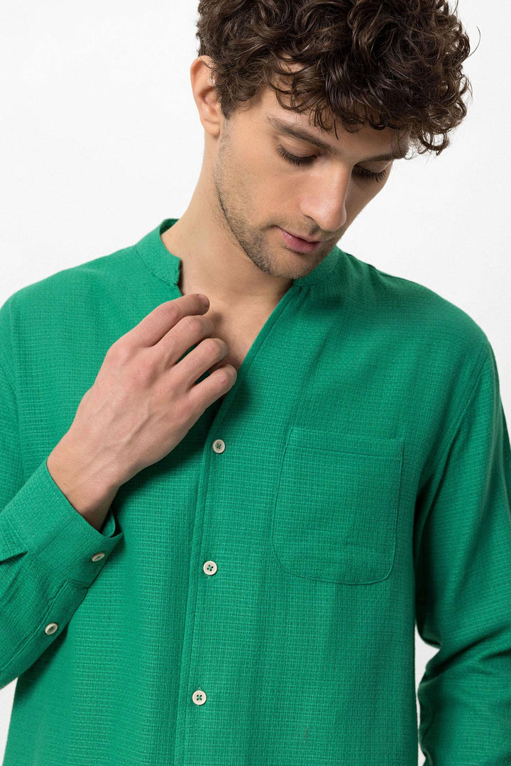 ANT Judge Collar Knitted Textured Men's Shirt - Kerpen
