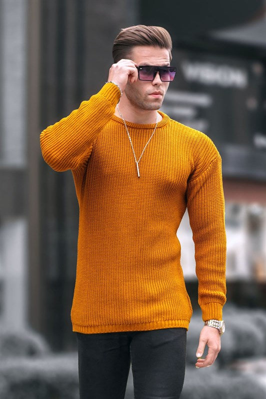 MDX Mustard Basic Men's Knit Sweater 5990 - Roseville