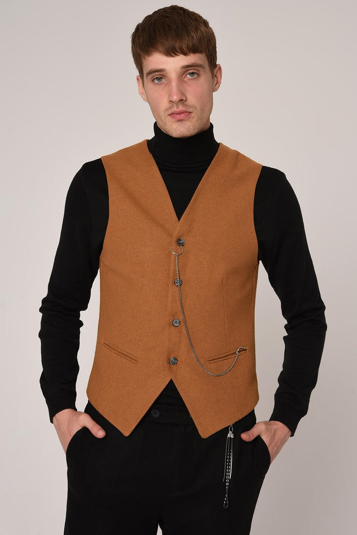 ANT Antioch Mustard Slim Fit Men's Vest - Redmond