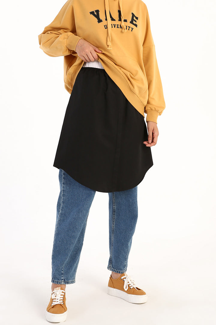 TLD Women Allday Black Cotton Shirt Skirt - Fullerton
