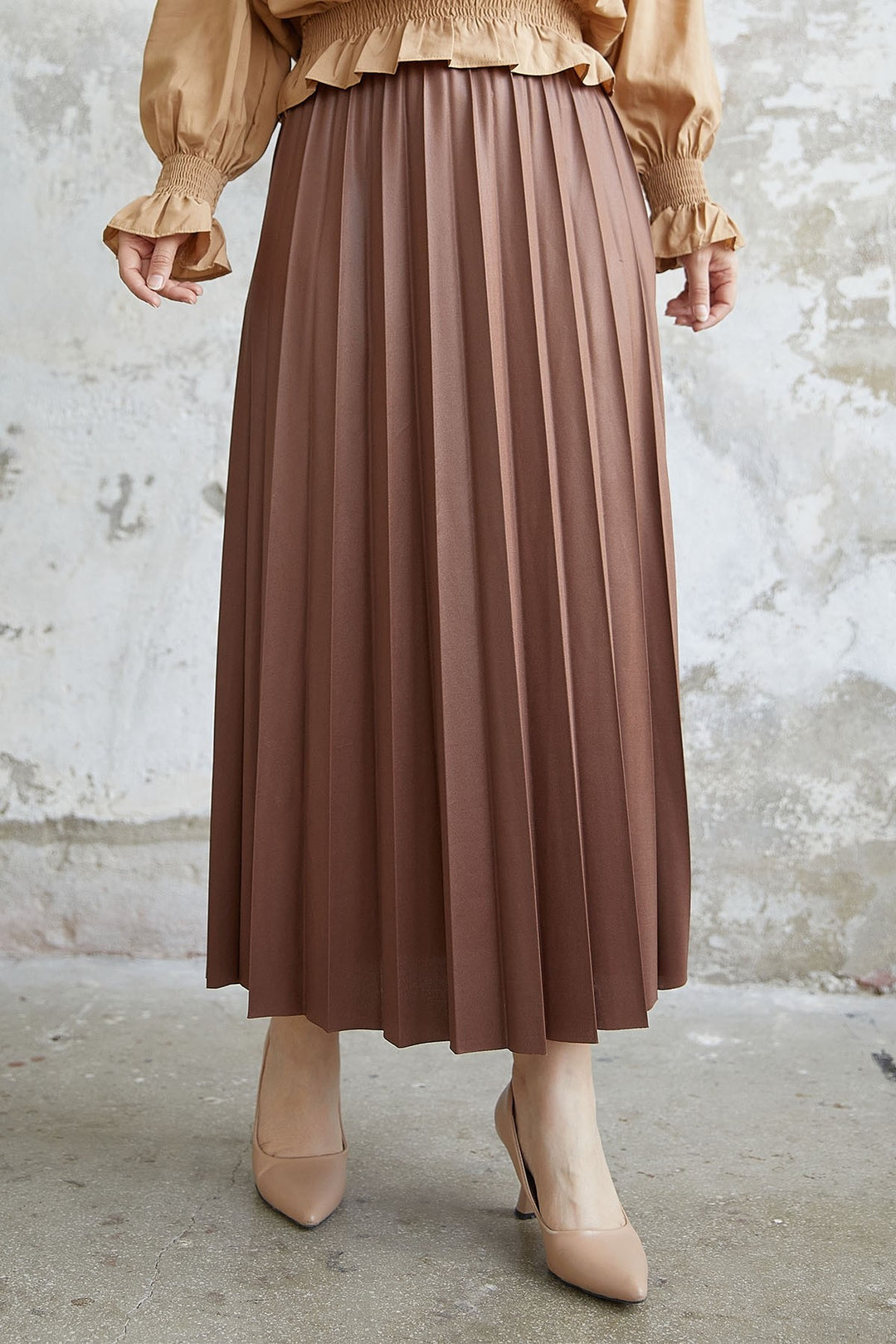 MDS Women Alfea Leather-Look Skirt - Dark Brown - Fürth