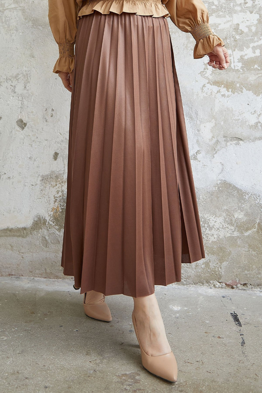 MDS Women Alfea Leather-Look Skirt - Dark Brown - Fürth
