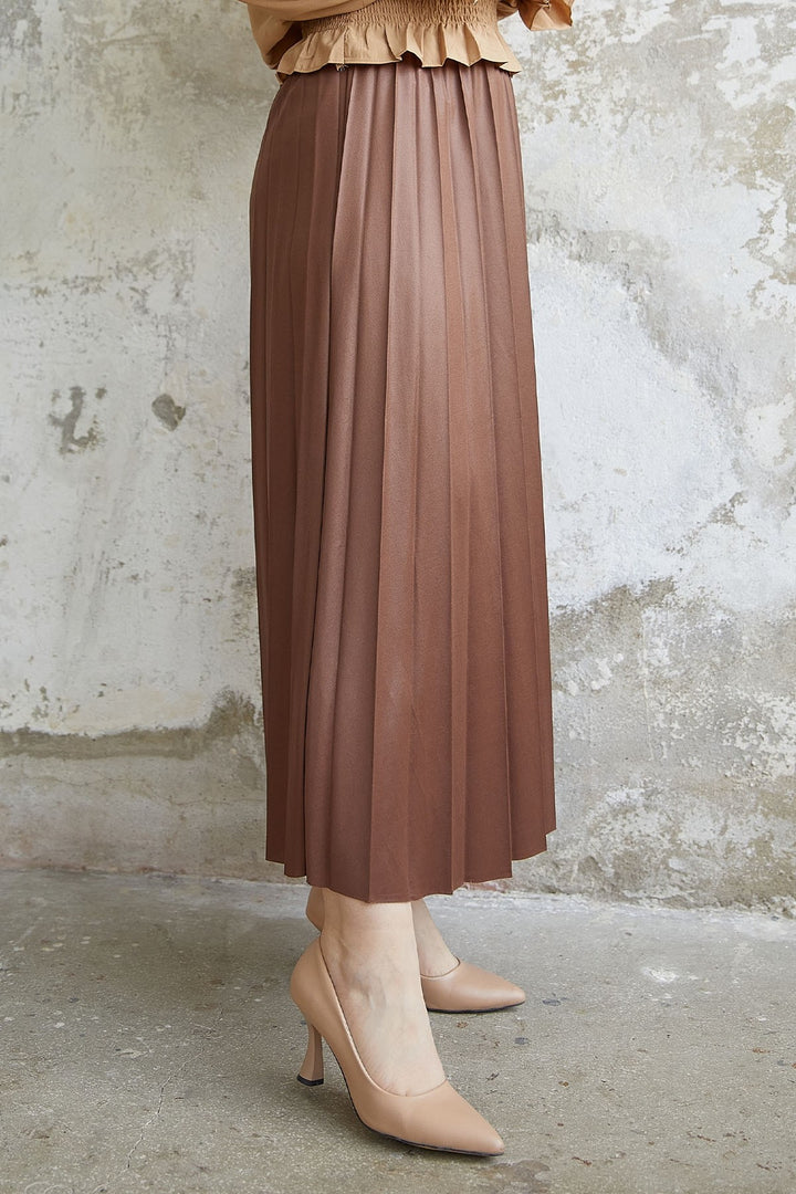 MDS Women Alfea Leather-Look Skirt - Dark Brown - Fürth