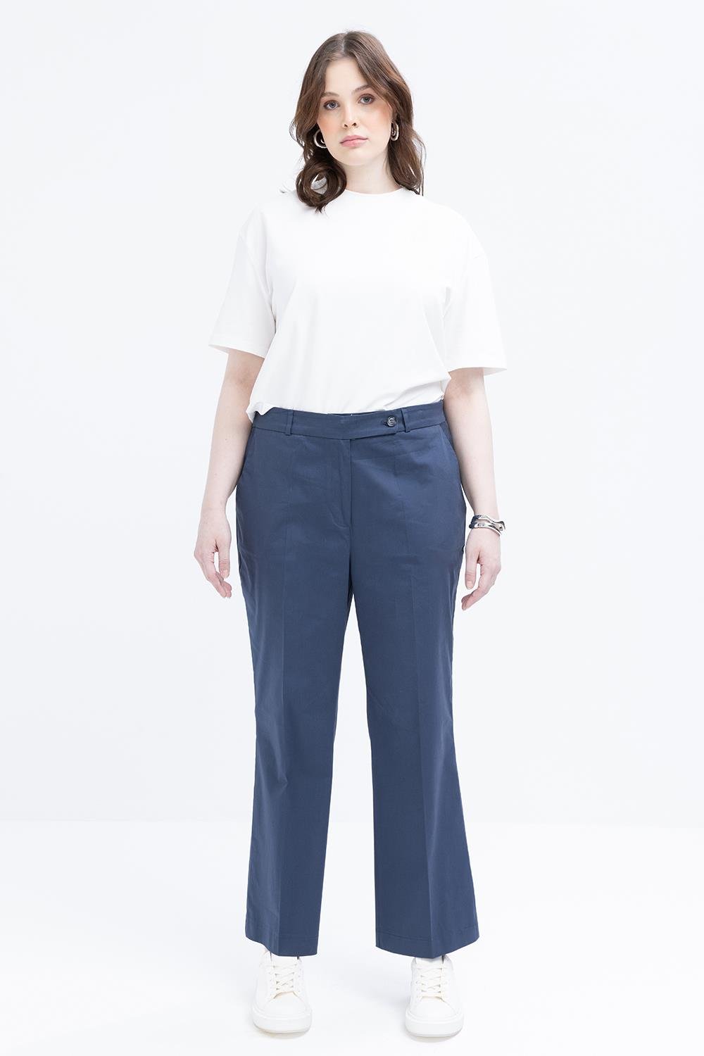 TLD Women Allday Indigo Indigo High-Waisted Plus Size Lycra Pants - Paços de Ferreira