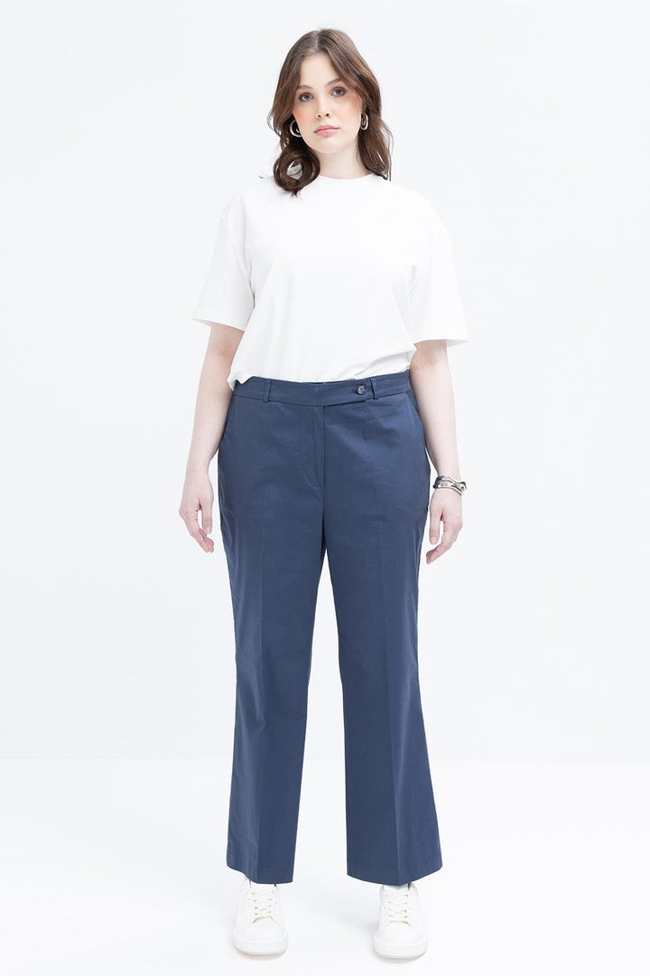 TLD Women Allday Indigo Indigo High-Waisted Plus Size Lycra Pants - Paços de Ferreira