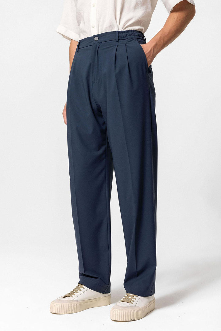 ANT Elastic Waist High Waist Pleated Men's Trousers - Bowmanville
