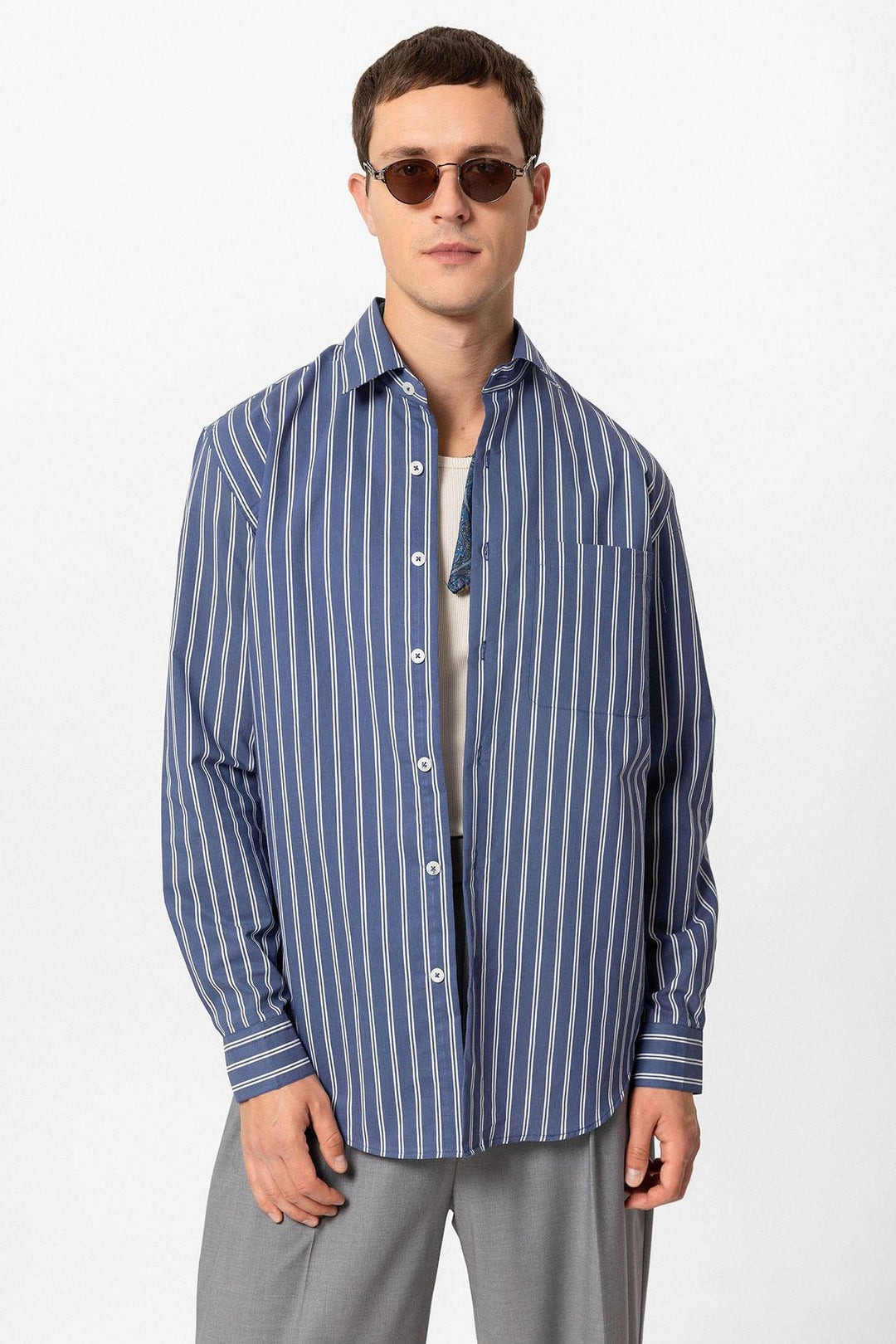 ANT Regular Fit Long Sleeve Striped Men's Shirt - Rockville