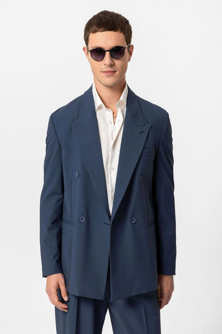 ANT Single Button Double-breasted Men's Blazer Jacket - Santee
