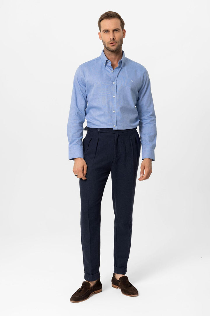 ANT Slim Fit Men's Shirt with Buttoned Collar - Thonon-les-Bains