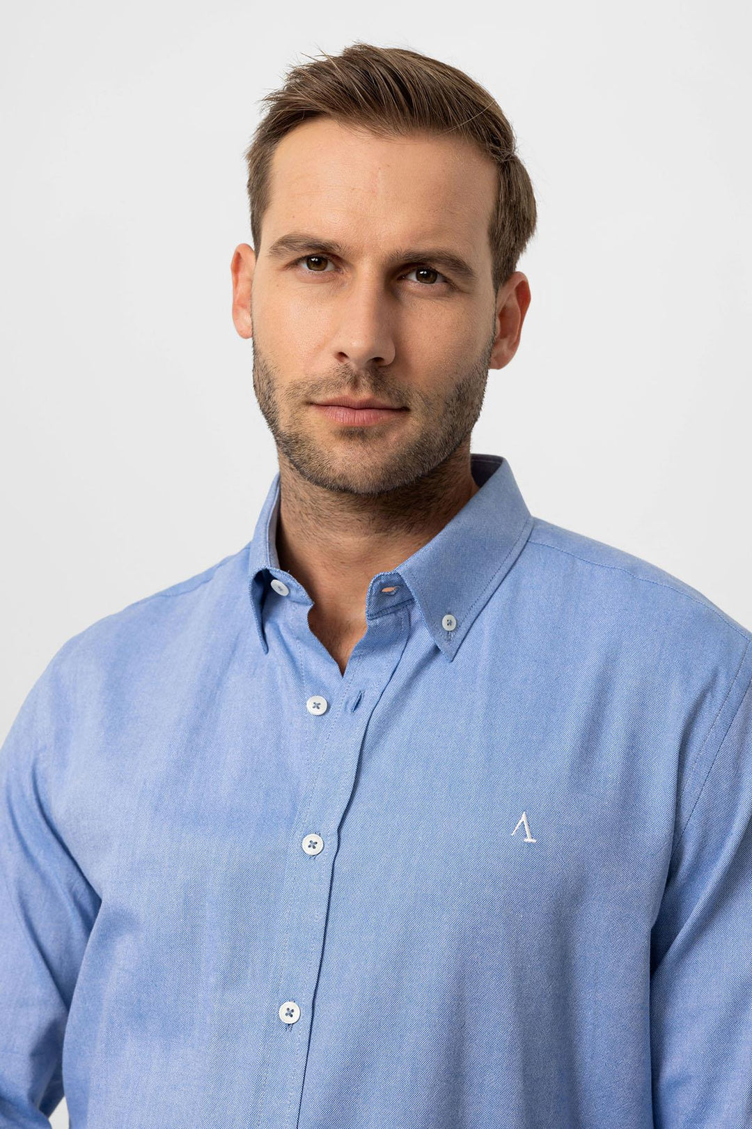 ANT Slim Fit Men's Shirt with Buttoned Collar - Thonon-les-Bains