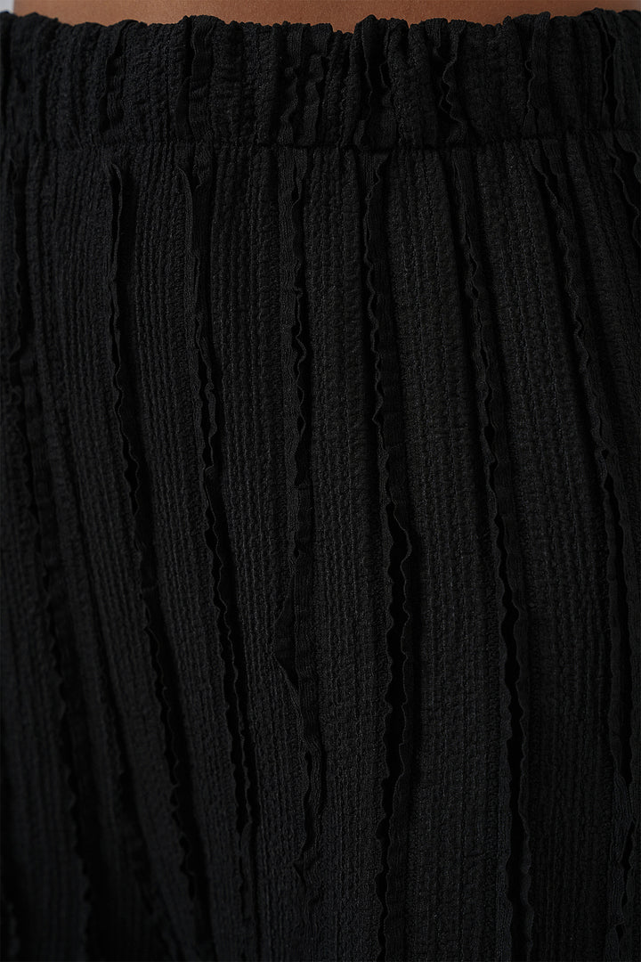 BGD Women Women's Textured Stretch Knit Pants 30057 - Black - Pensacola