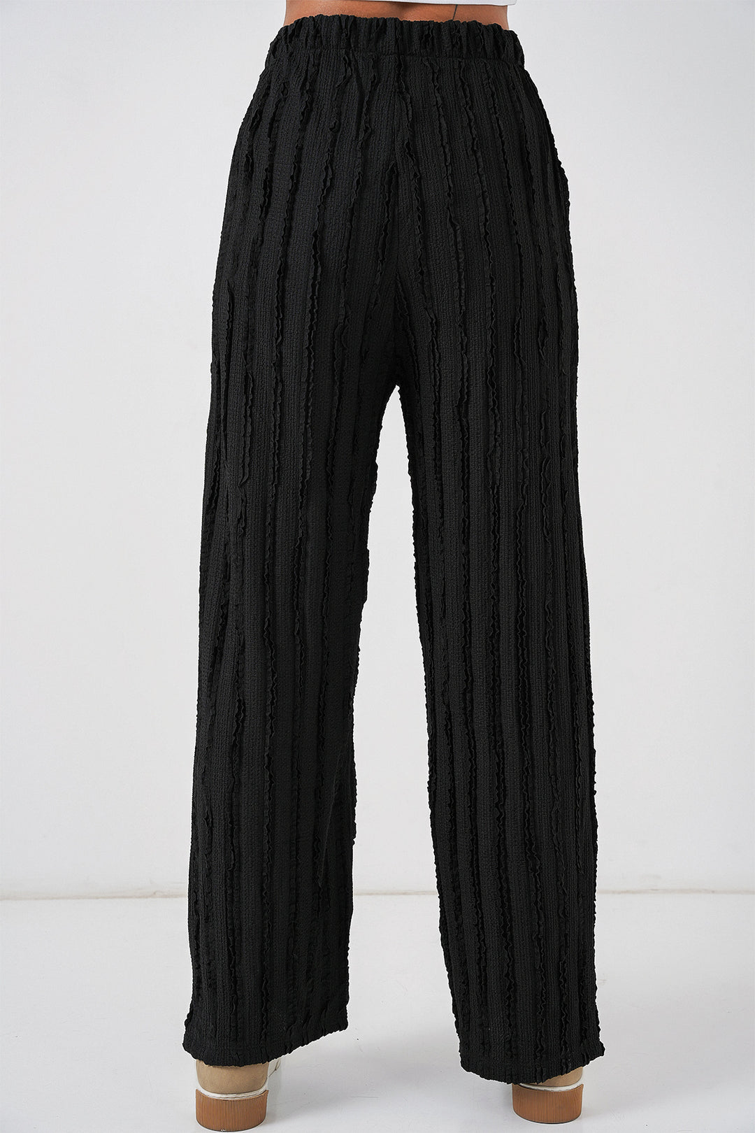 BGD Women Women's Textured Stretch Knit Pants 30057 - Black - Pensacola