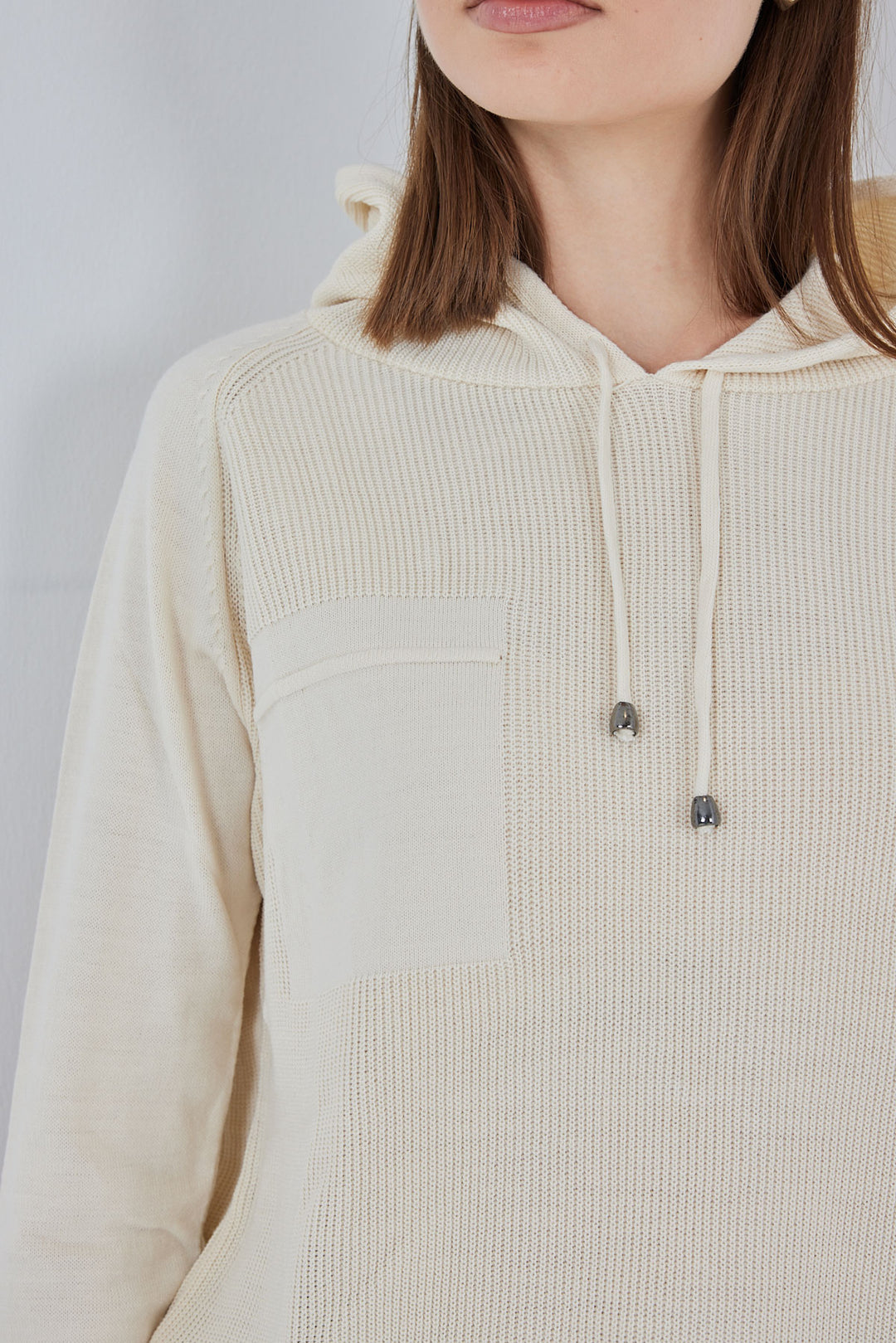 BGD Women Women's Hooded Sweater 15941 - Ecru - Euclid