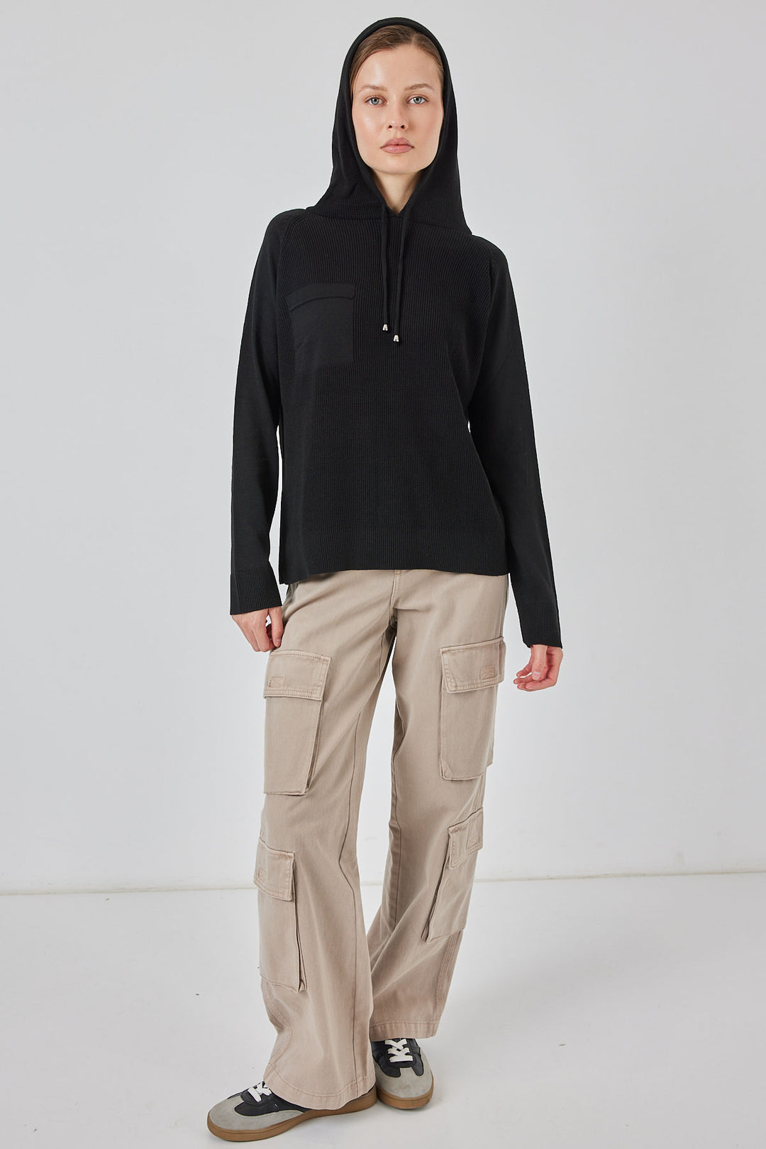 BGD Women Women's Hooded Sweater 15941 - Black - Delmenhorst