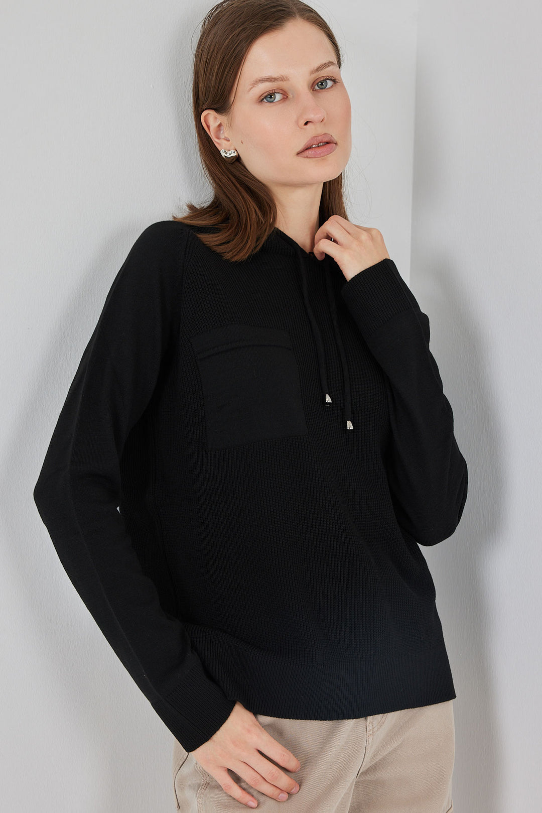 BGD Women Women's Hooded Sweater 15941 - Black - Delmenhorst