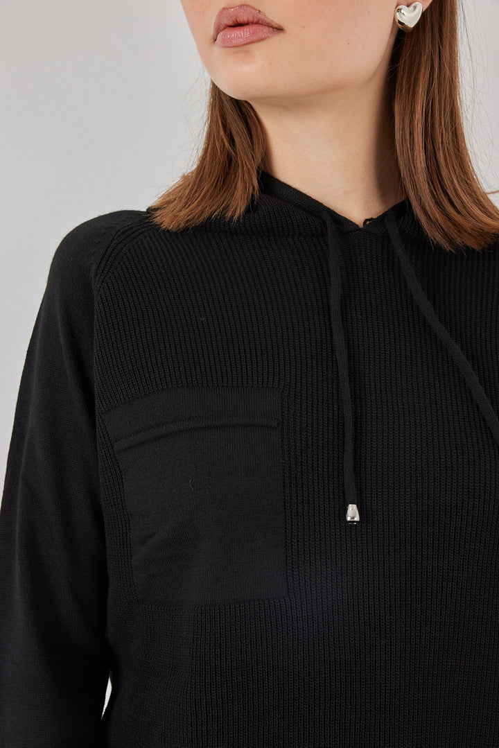 BGD Women Women's Hooded Sweater 15941 - Black - Delmenhorst