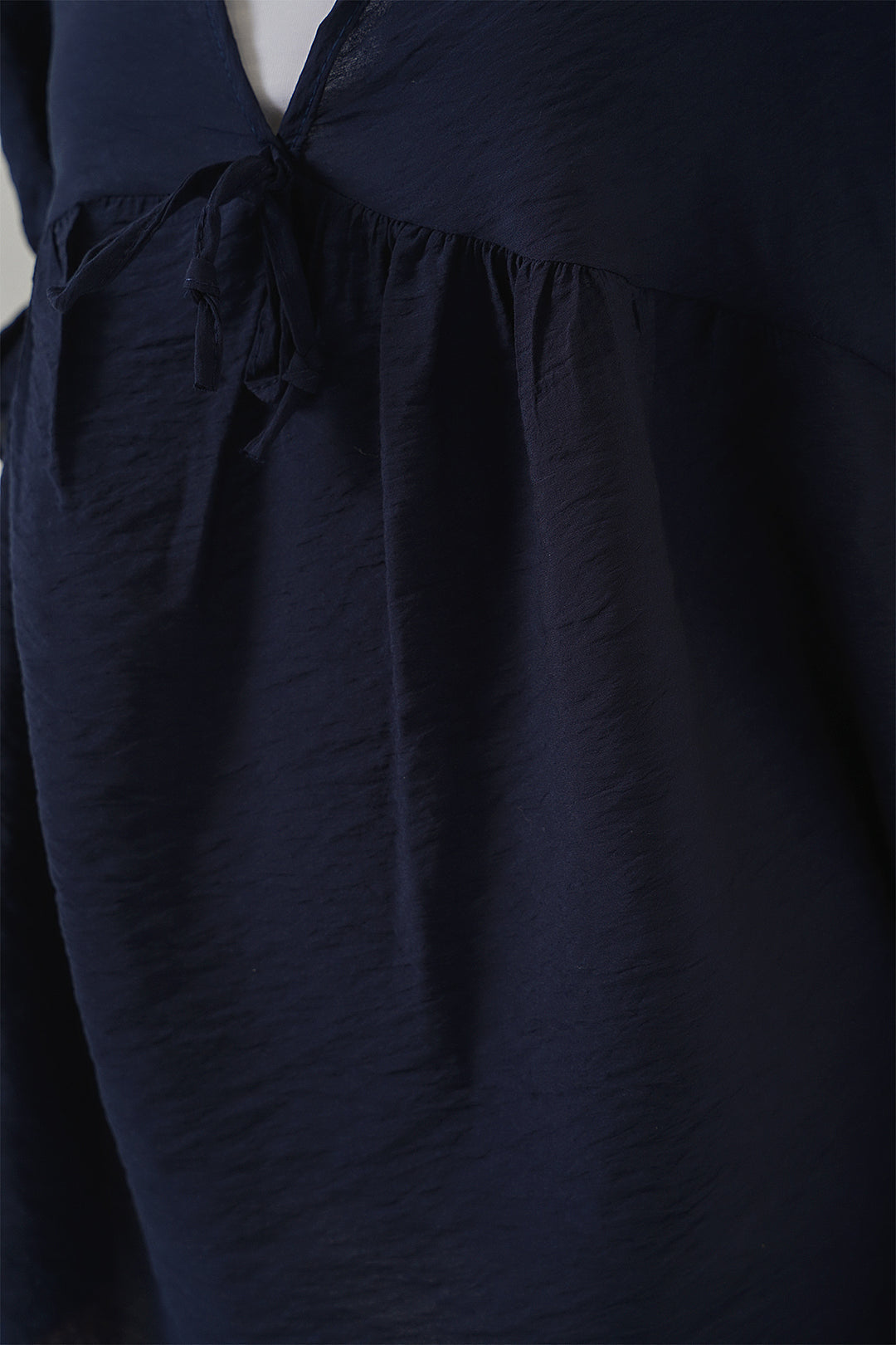 BGD Women Woman Front Laced Short Sleeve Blouse 962 - Navy Blue - Bad Vilbel