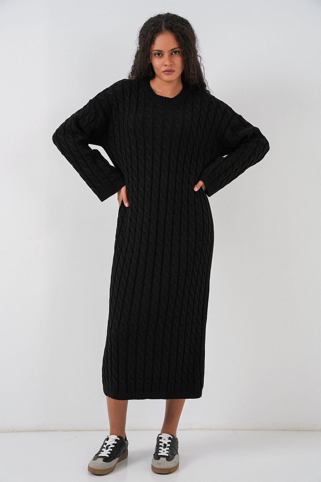 BGD Women Woman Braided Long Tiko Dress 15944 - Black - Lauderdale Lakes