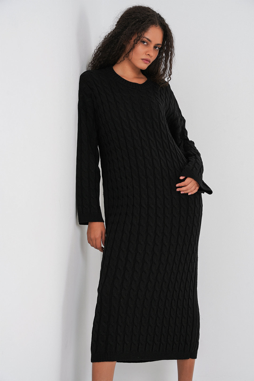 BGD Women Woman Braided Long Tiko Dress 15944 - Black - Lauderdale Lakes