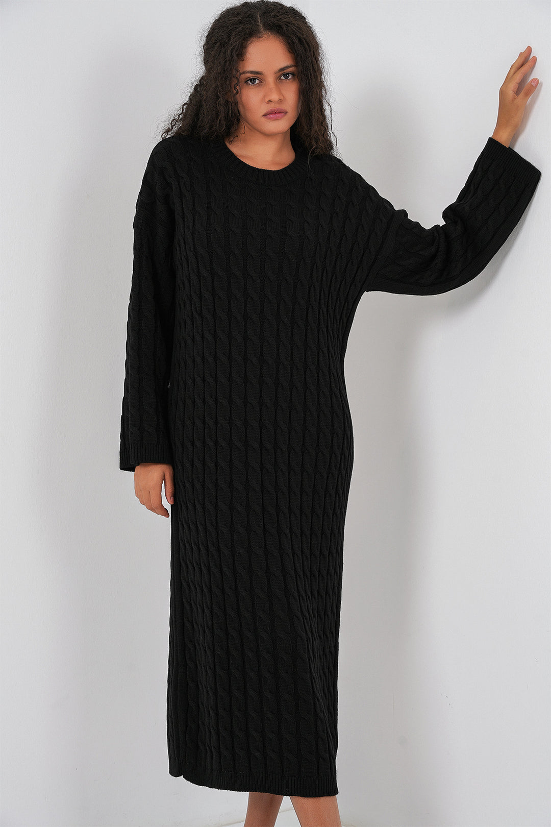 BGD Women Woman Braided Long Tiko Dress 15944 - Black - Lauderdale Lakes