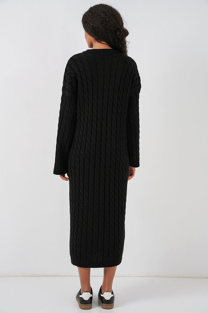 BGD Women Woman Braided Long Tiko Dress 15944 - Black - Lauderdale Lakes