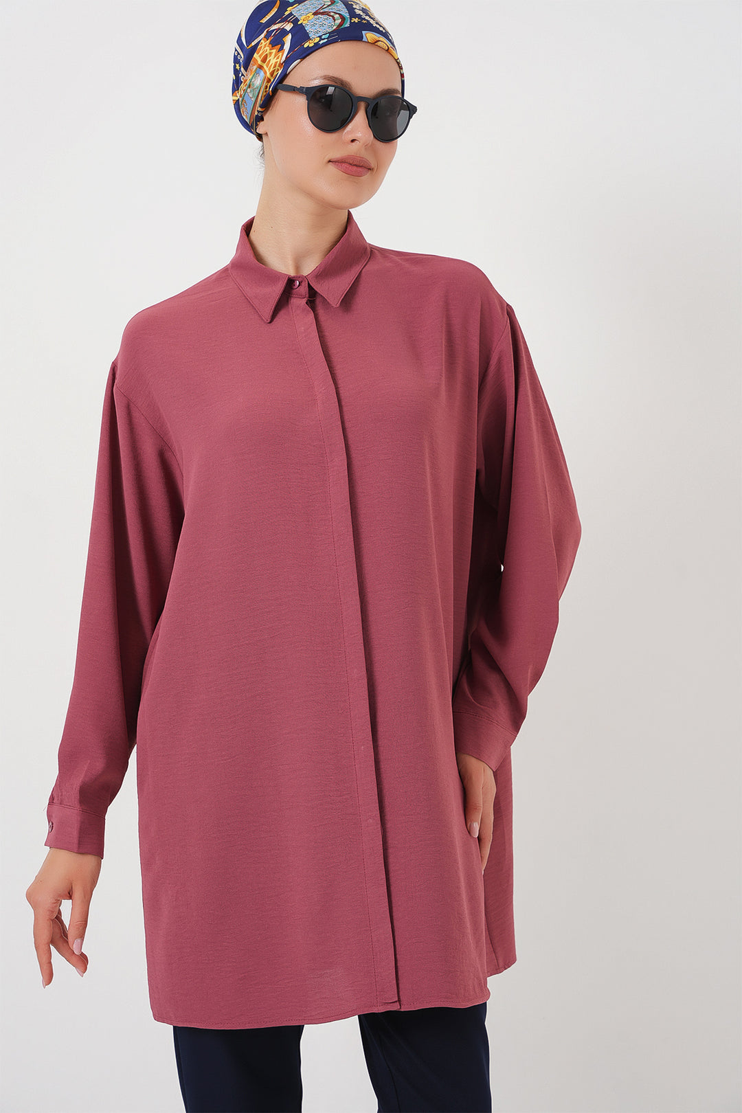 BGD Women Woman Long Shirt Tunic 5945 - Rose Dry - Wesley Chapel