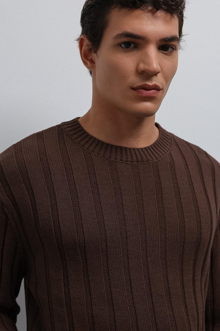 ANT Antioch Coffee 100% Cotton Thread Men's Sweater - Mafamude