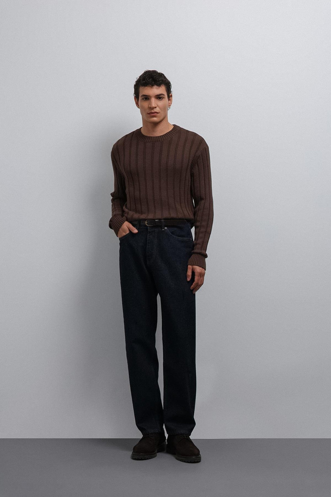 ANT Antioch Coffee 100% Cotton Thread Men's Sweater - Mafamude