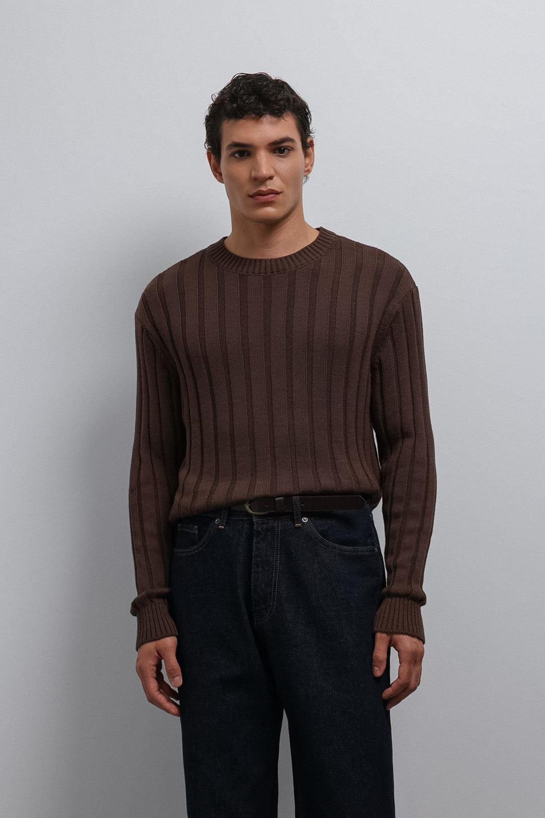 ANT Antioch Coffee 100% Cotton Thread Men's Sweater - Mafamude