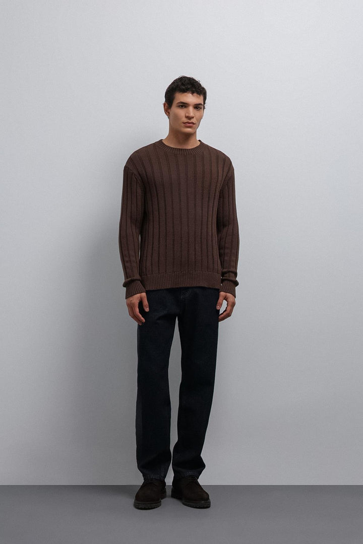 ANT Antioch Coffee 100% Cotton Thread Men's Sweater - Mafamude