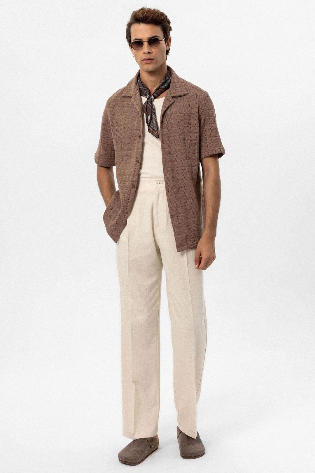 ANT Apache Collar Square Knitted Men's Shirt - Turin