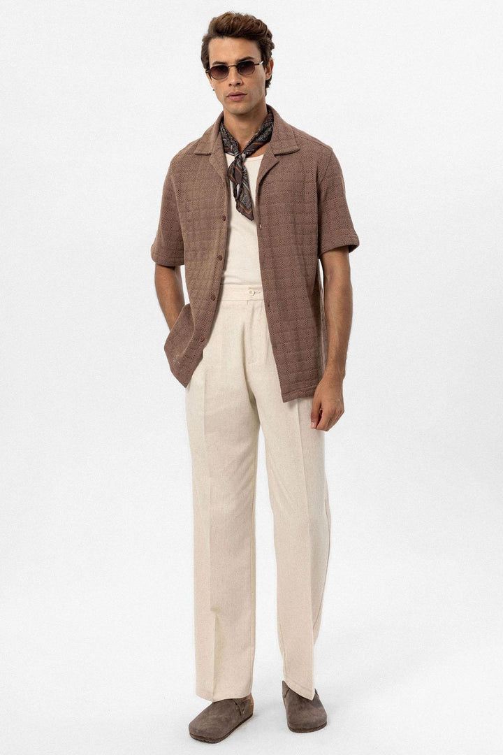 ANT Apache Collar Square Knitted Men's Shirt - Turin