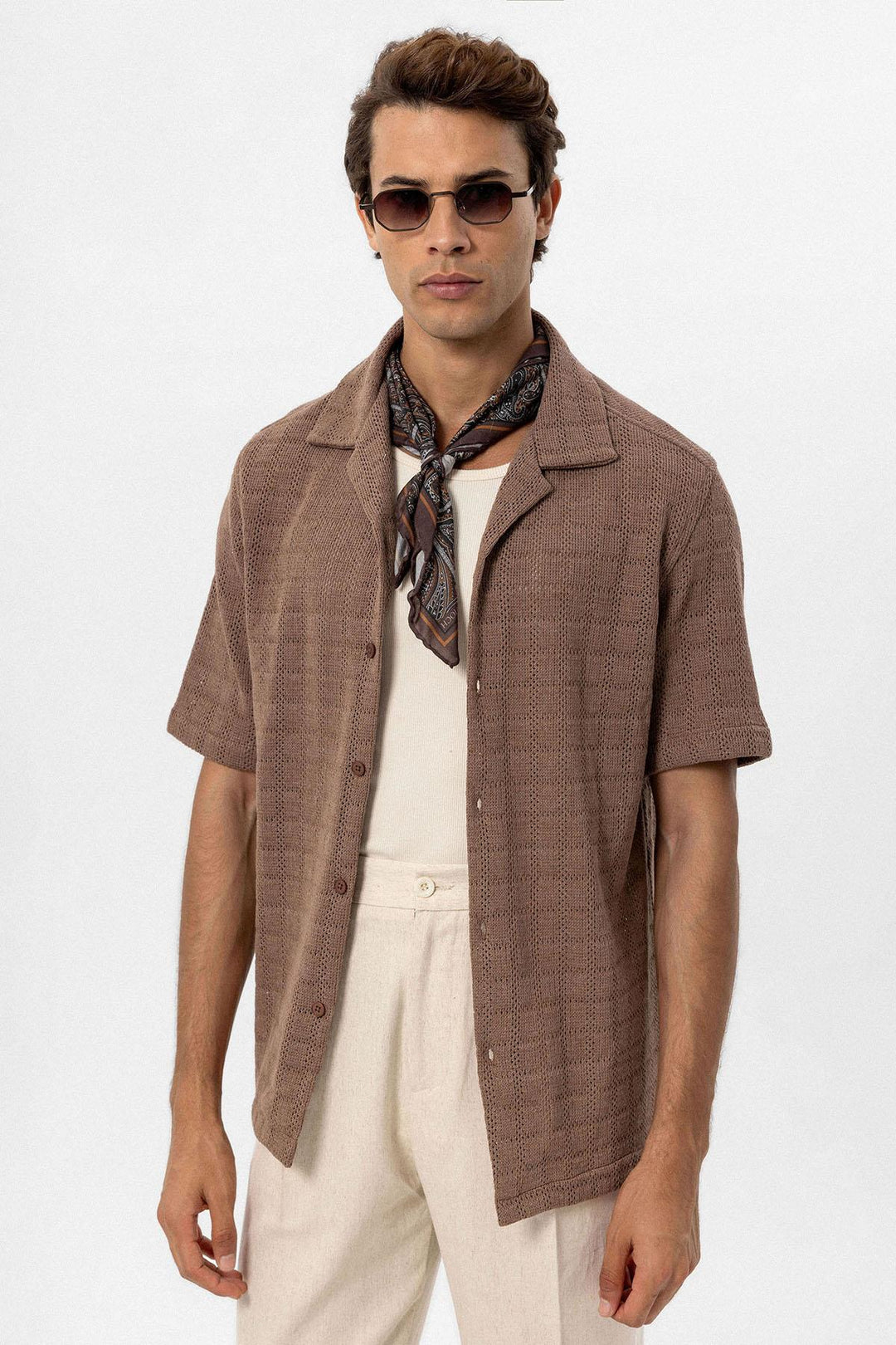 ANT Apache Collar Square Knitted Men's Shirt - Turin