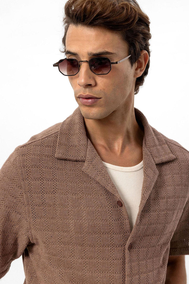 ANT Apache Collar Square Knitted Men's Shirt - Turin