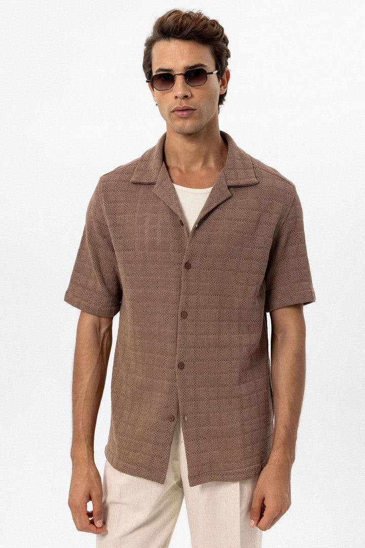 ANT Apache Collar Square Knitted Men's Shirt - Turin